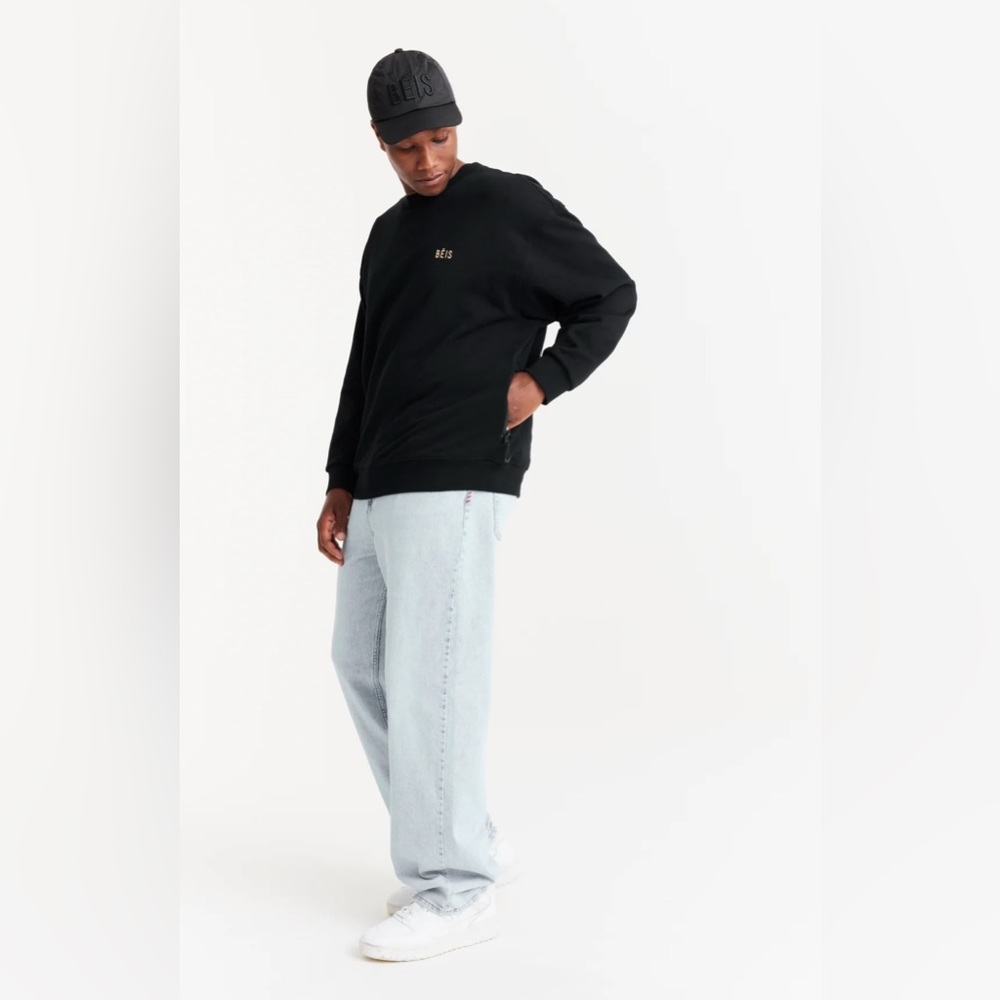 BÉIS- The Sweatshirt in Black , Size Large NWOT - Picture 5 of 9